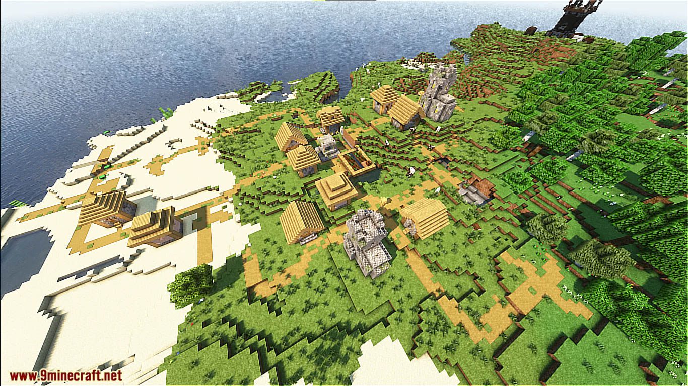 Most Incredible Island With Village Seeds For Minecraft (1.19.4, 1.19.2) - Java Edition 9