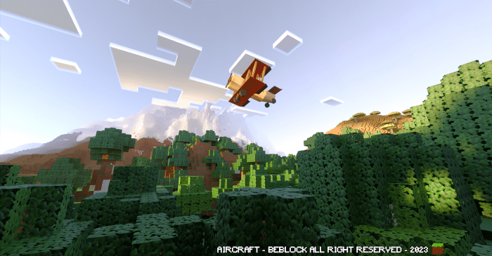 AirCraft - Plane Addon (1.19) - MCPE/Bedrock Mod 12