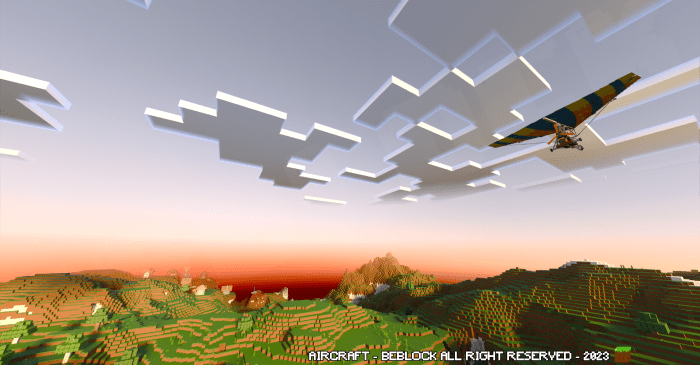 AirCraft - Plane Addon (1.19) - MCPE/Bedrock Mod 7