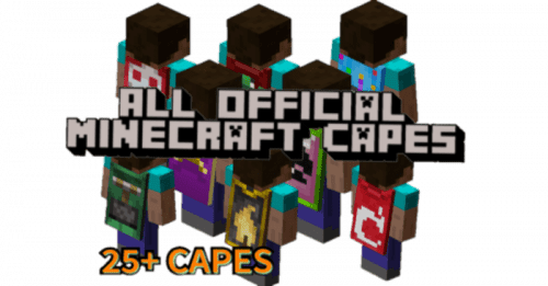 All Official Minecraft Capes Texture Pack (1.19) – MCPE/Bedrock Thumbnail