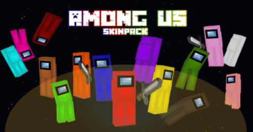 Among Us -SUS- Skin Pack (1.20, 1.19) – MCPE/Bedrock Thumbnail