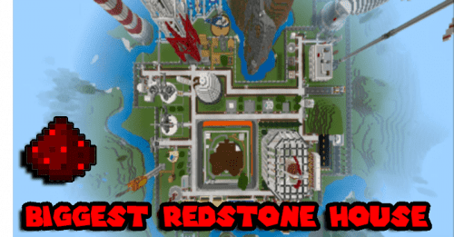 Biggest Redstone House Map (1.20, 1.19) – MCPE/Bedrock Thumbnail