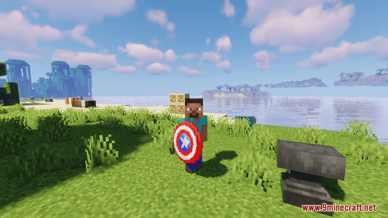 Captain America's Shield Trident Resource Pack (1.20.6, 1.20.1) - Texture Pack 3