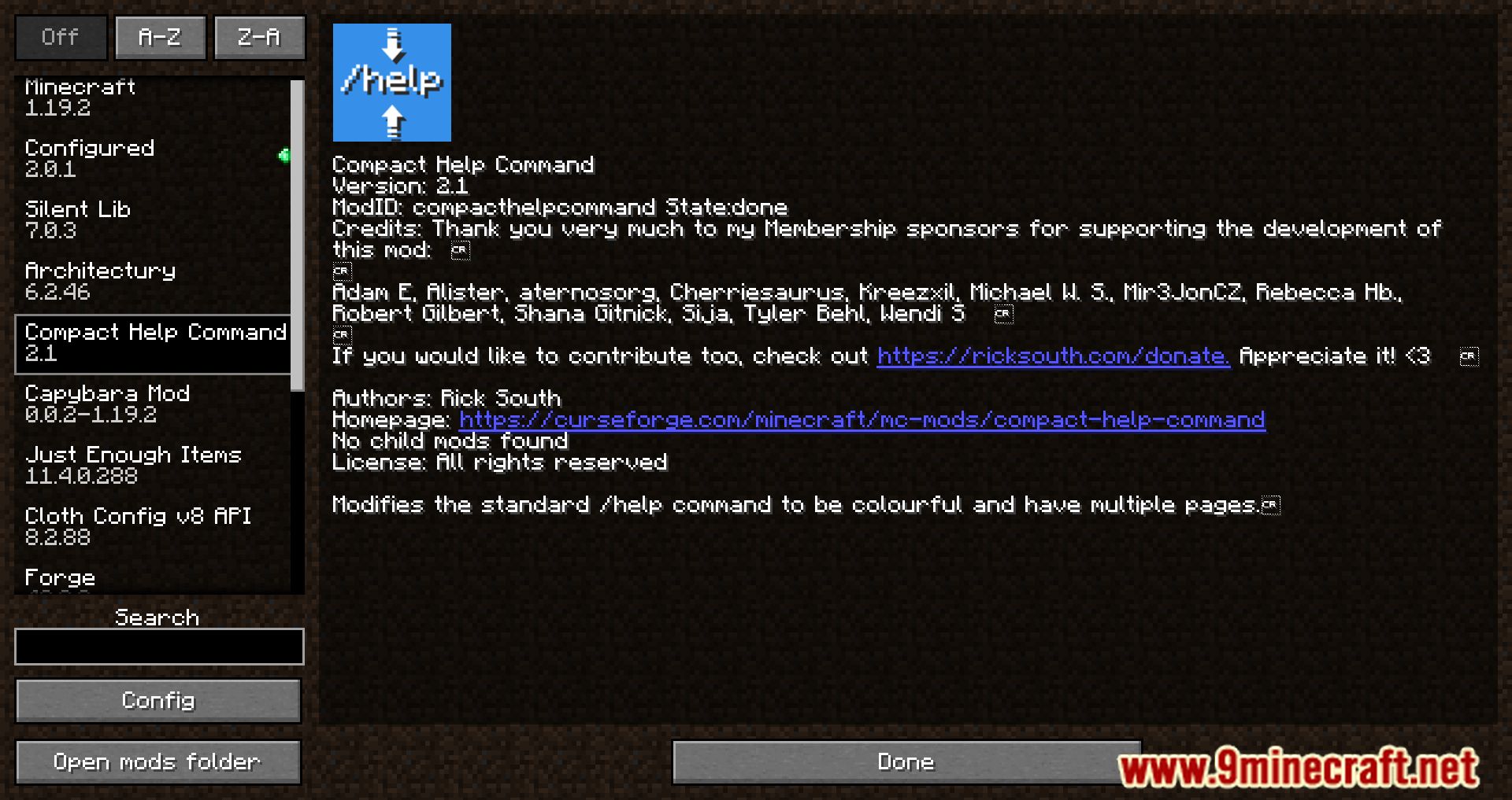 Compact Help Command Mod (1.21, 1.20.1) - Fixes The Issue Of The In-game /Help!!! 2