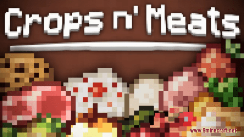 Crops n’ Meats Resource Pack (1.19.4, 1.19.2) – Texture Pack Thumbnail