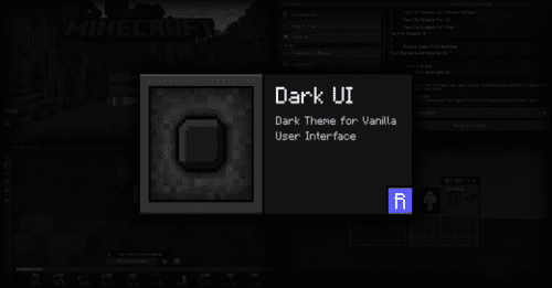Dark UI Texture Pack (1.20, 1.19) – MCPE/Bedrock Thumbnail