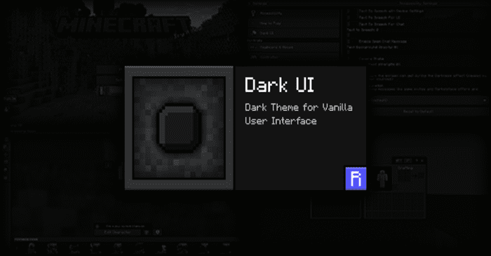 Dark UI Texture Pack (1.19) - MCPE/Bedrock 1