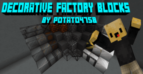 Decorative Factory Blocks Addon (1.19) – MCPE/Bedrock Mod Thumbnail