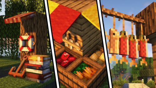 Dusty Decorations Mod (1.19.3, 1.19.2) – Decoration for Ports and Markets Thumbnail