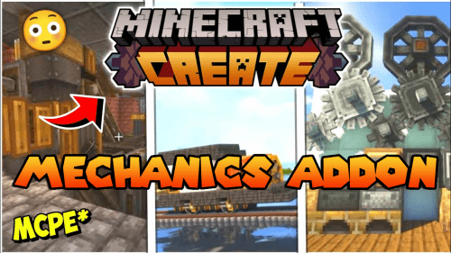 ExCreate: Mechanics Addon (1.20, 1.19) – MCPE/Bedrock Mod Thumbnail