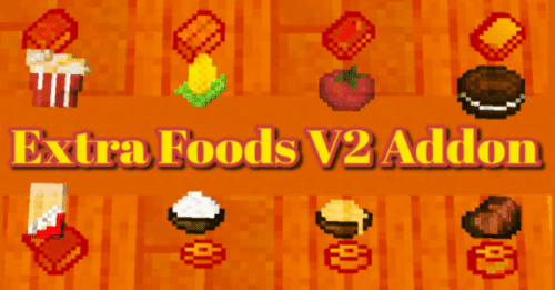 Extra Foods Addon (1.19) – MCPE/Bedrock Mod Thumbnail