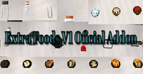 Extra Foods Addon (1.19) – MCPE/Bedrock Mod Thumbnail