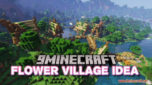 Flower Village Idea Map (1.21.1, 1.20.1) – A Fantasy Place Thumbnail
