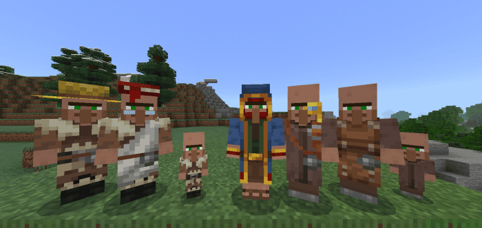 Free Handed Villagers and Illagers Addon - MCPE/Bedrock Mod 2