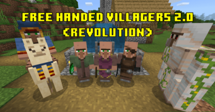 Free Handed Villagers and Illagers Addon - MCPE/Bedrock Mod 1