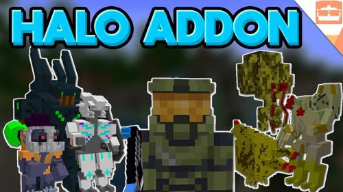 Halo Addon (1.20, 1.19) – MCPE/Bedrock 3D Guns Mod Thumbnail