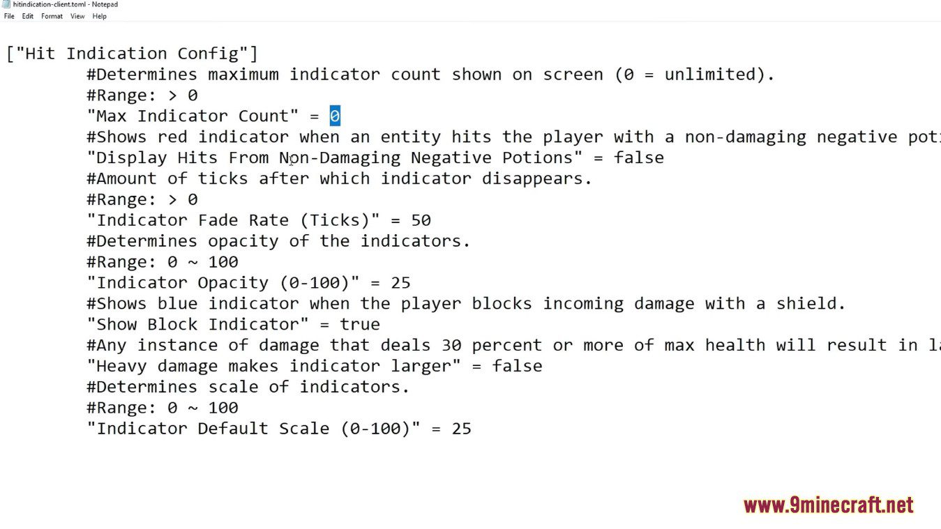 Hit Indication Mod (1.20.1, 1.19.4) - Display Hits from Damaging 6