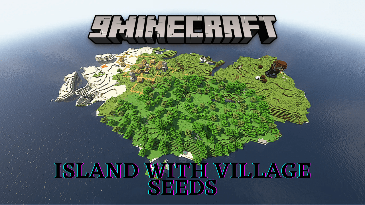 Most Incredible Island With Village Seeds For Minecraft (1.19.4, 1.19.2) - Java Edition 1