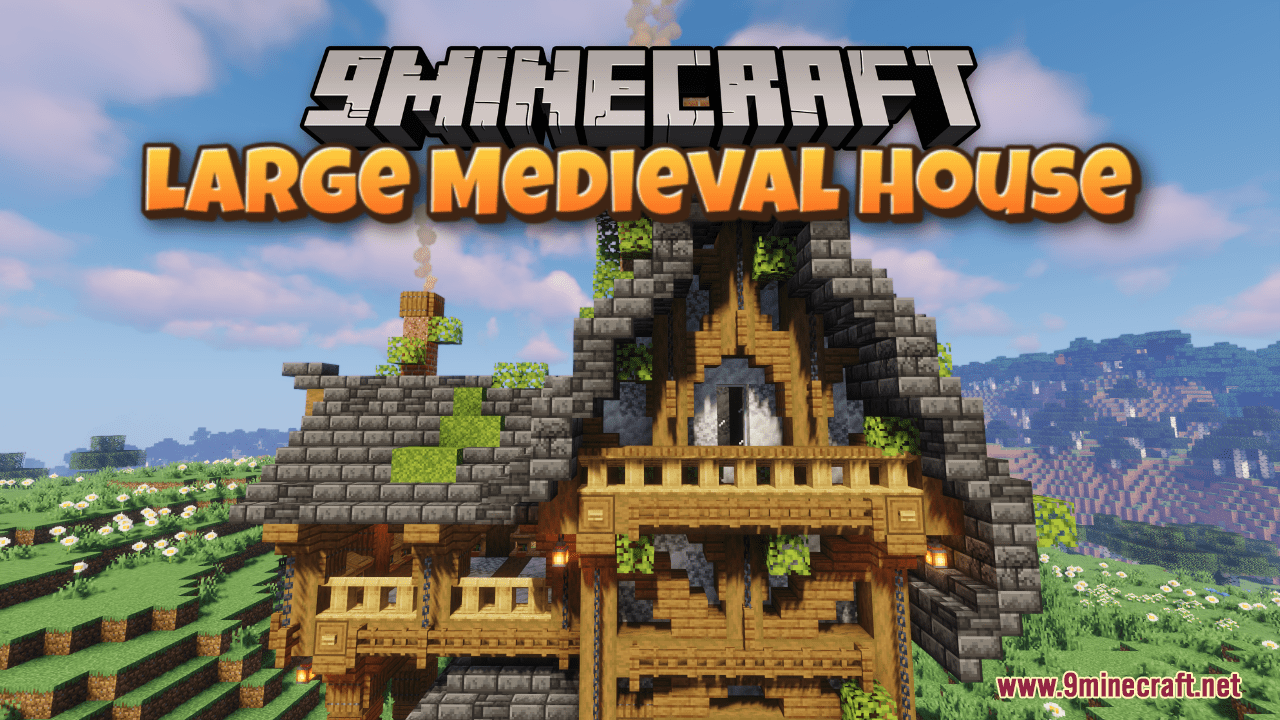 Large Medieval House Map (1.19.4, 1.18.2) - Little House On The Meadow 1