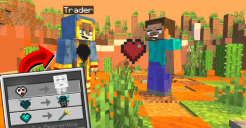 Minecraft But You Can Trade Mob Hearts Addon (1.20, 1.19) – MCPE/Bedrock Thumbnail