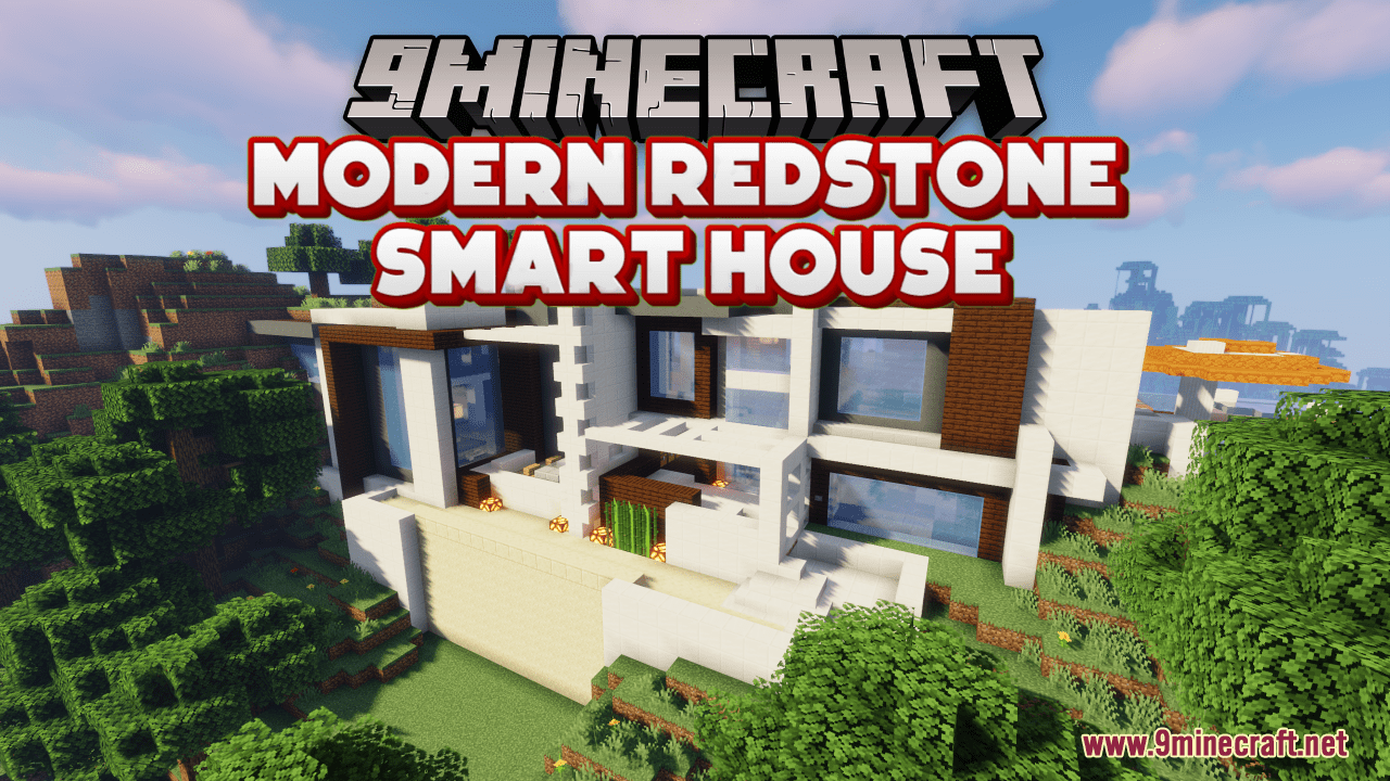 Modern Redstone Smart House Map (1.19.4, 1.18.2) - One House You Ever Need 1
