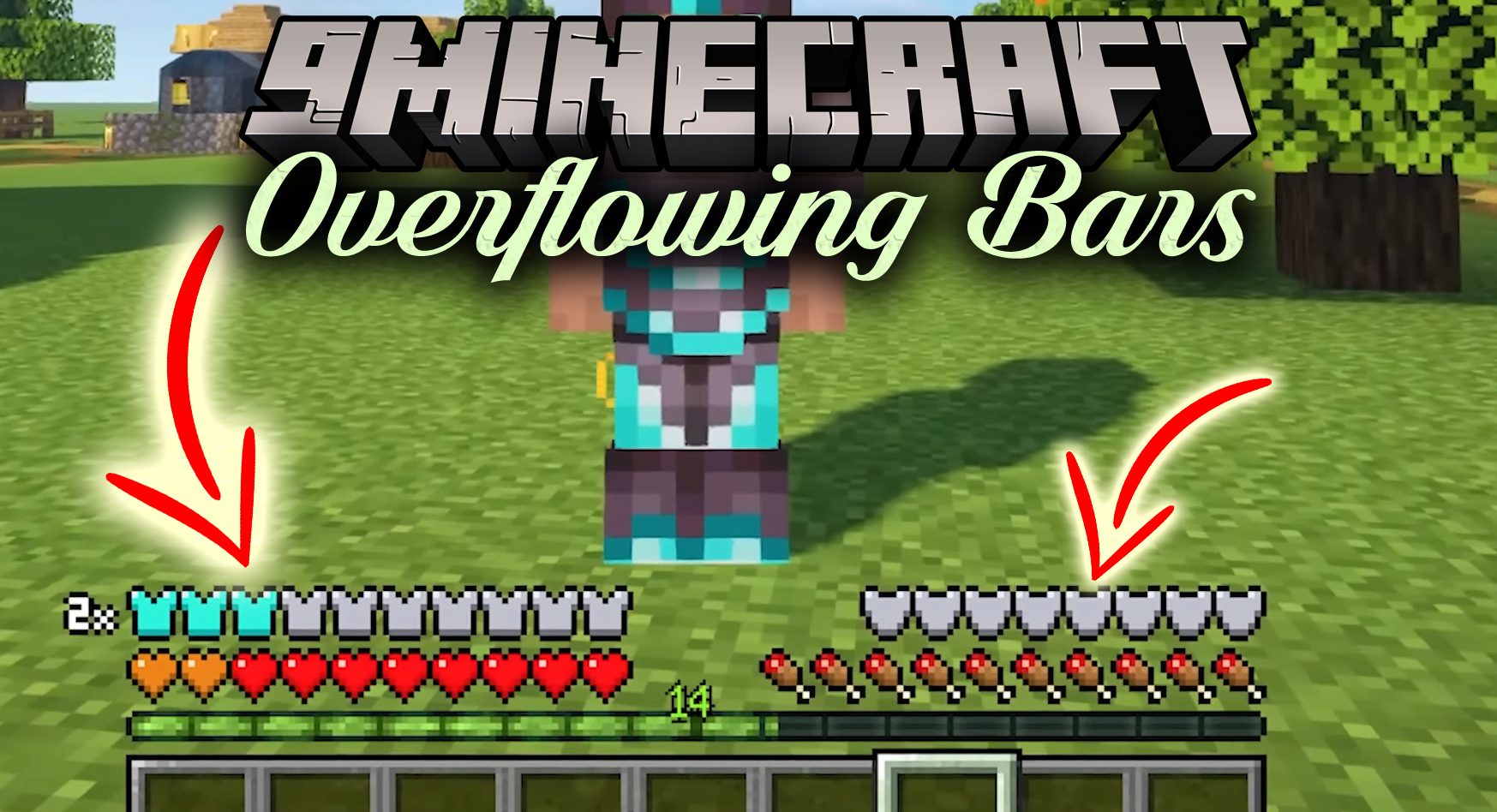 Overflowing Bars Mod (1.20.1, 1.19.4) - Nice and Easy to See Info Bar 1