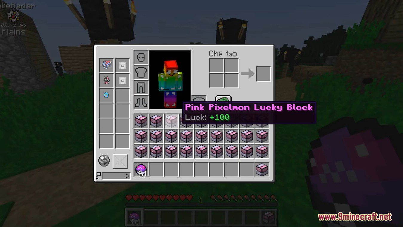 Pink Pixelmon Lucky Block Mod (1.10.2) - Get Random Pokemon 8
