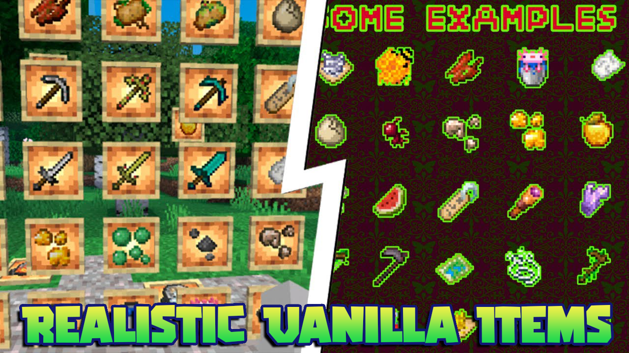 Realistic Vanilla Items Texture Pack (1.19) - MCPE/Bedrock 1