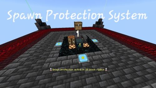 Spawn Protection System Addon (1.19) – MCPE/Bedrock Mod Thumbnail