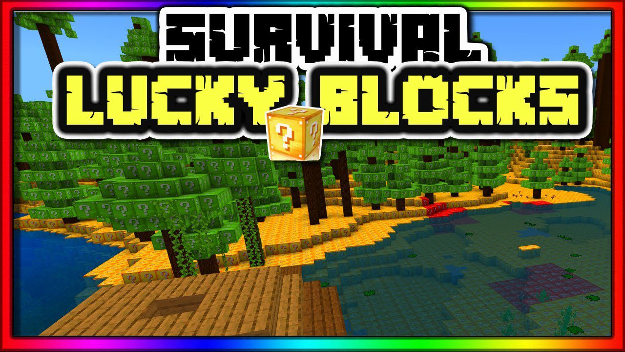 Survival Lucky Blocks Map (1.19) - MCPE/Bedrock 1