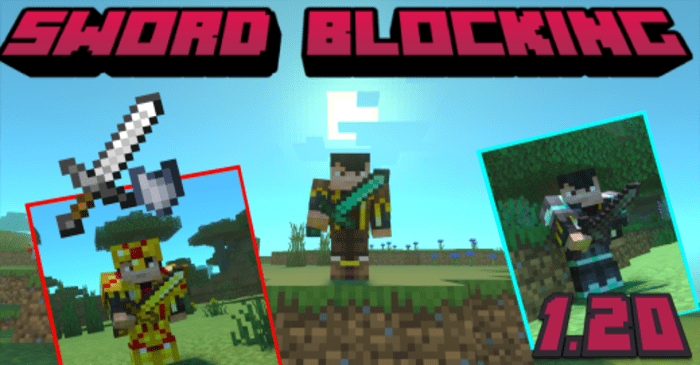 Sword Blocking Addon (1.20, 1.19) - MCPE/Bedrock Mod 1