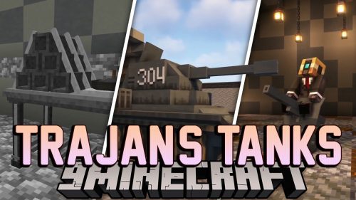 Trajan’s Tanks Mod (1.20.1, 1.19.4) – WW2 Tanks to Minecraft Thumbnail