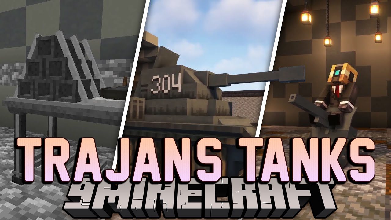 Trajan's Tanks Mod (1.19.2, 1.18.2) - WW2 Tanks to Minecraft 1