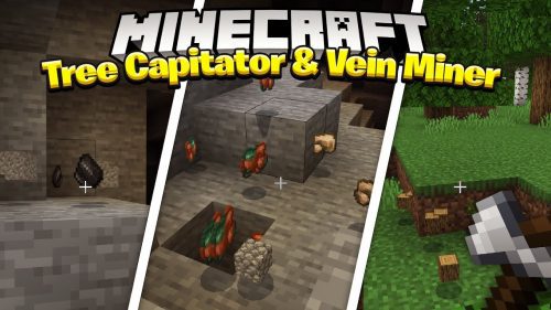 Tree Capitator with Vein Miner Addon (1.20, 1.19) – MCPE/Bedrock Mod Thumbnail