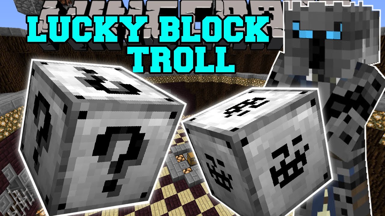 Troll Lucky Block Mod (1.8.9) - Illuminati, Giant Troll Faces 1