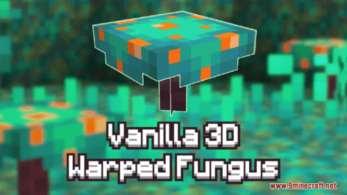 Vanilla 3D Warped Fungus Resource Pack (1.20.6, 1.20.1) – Texture Pack Thumbnail