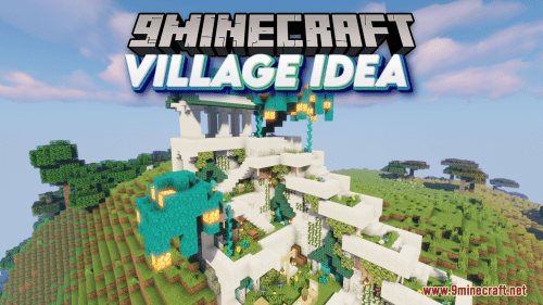 Village Idea Map (1.21.1, 1.20.1) – By The Mountain Thumbnail