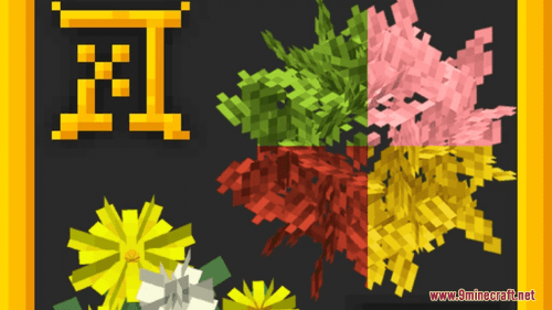 XeKr Colorful Flowers Leaves Resource Pack (1.20.6, 1.20.1) – Texture Pack Thumbnail