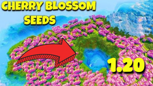 Beautiful Cherry Blossom Seeds For Minecraft (1.20.6, 1.20.1) – Bedrock Edition Thumbnail