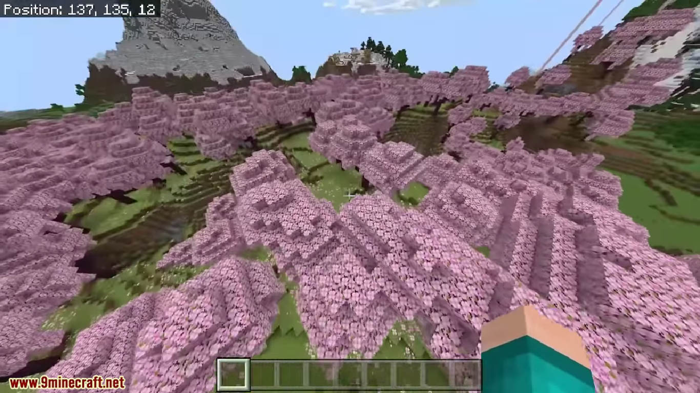 5 Awesome Cherry Biome Near Spawn For Minecraft (1.20.6, 1.20.1) - Bedrock Edition 2