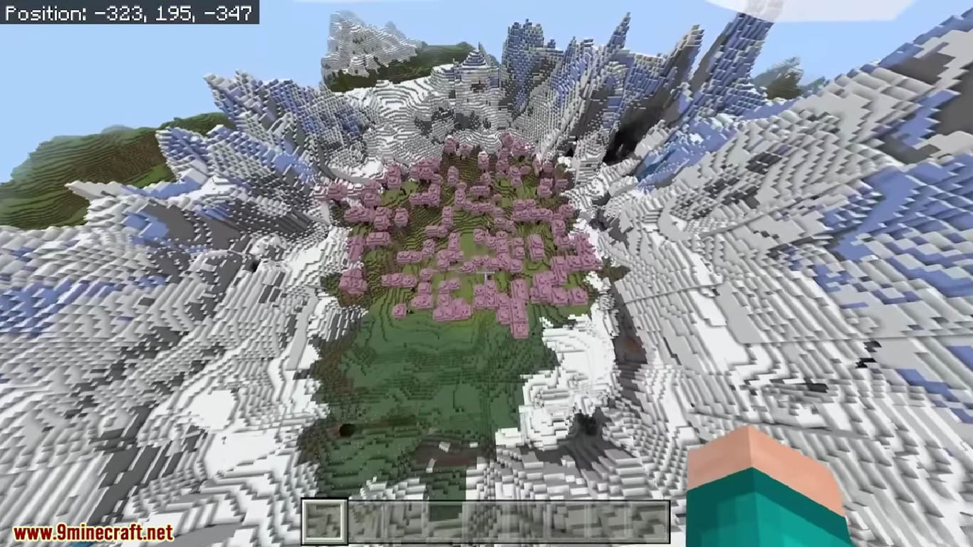 5 Awesome Cherry Biome Near Spawn For Minecraft (1.20.6, 1.20.1) - Bedrock Edition 5