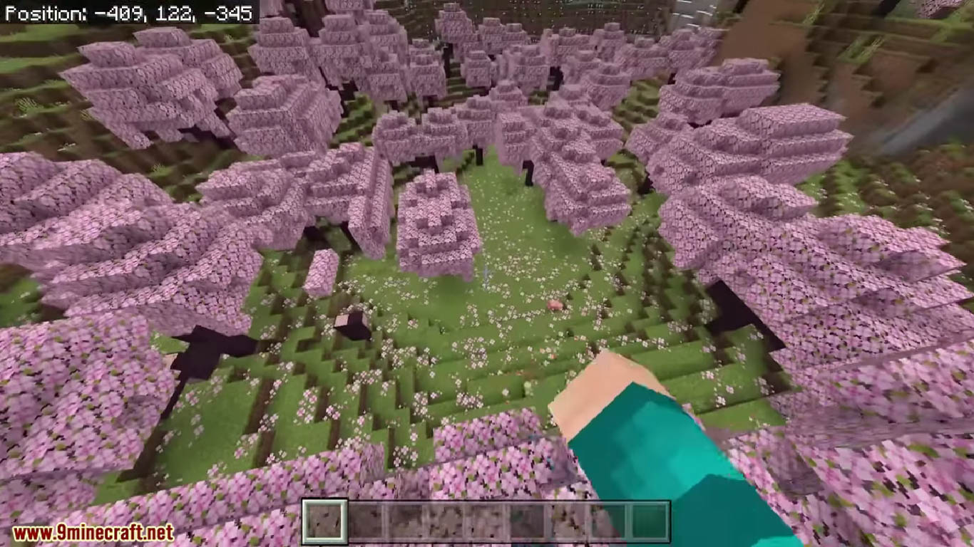 5 Awesome Cherry Biome Near Spawn For Minecraft (1.20.6, 1.20.1) - Bedrock Edition 7