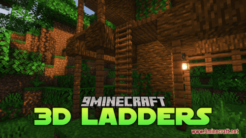 3D Ladders Resource Pack (1.21, 1.20.1) – Texture Pack Thumbnail