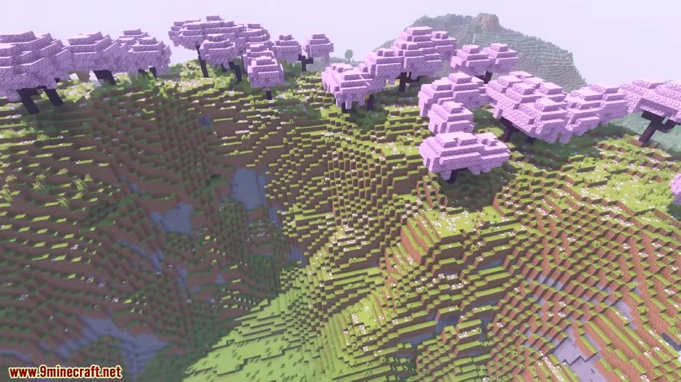 Awesome Cherry Blossom Near Spawn Seeds For Minecraft (1.20.6, 1.20.1) - Java/Bedrock Edition 7