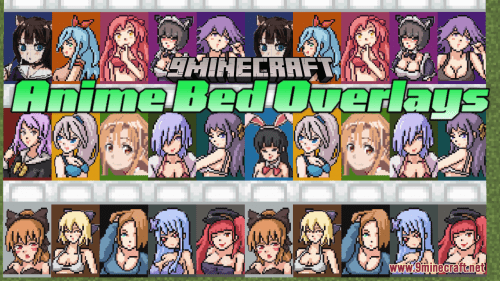 Anime Bed Overlays Resource Pack (1.20.6, 1.20.1) – Texture Pack Thumbnail