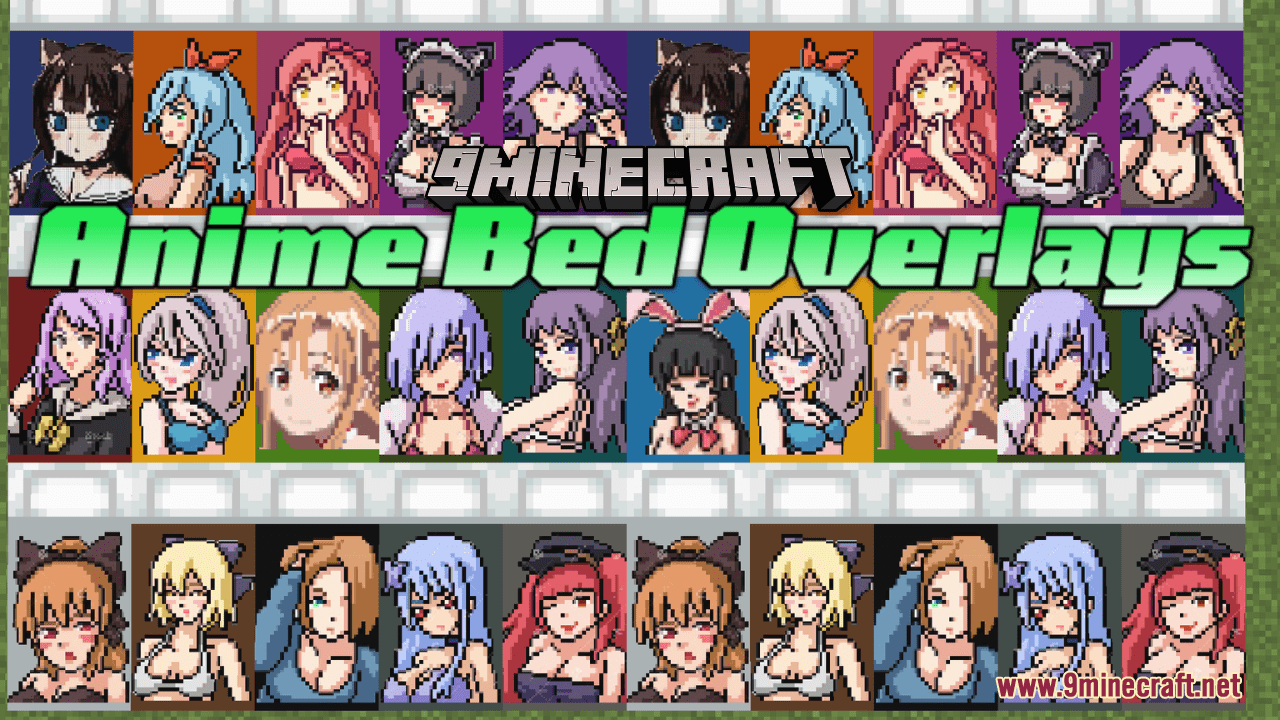 Anime Bed Overlays Resource Pack (1.20.4, 1.19.4) - Texture Pack 1