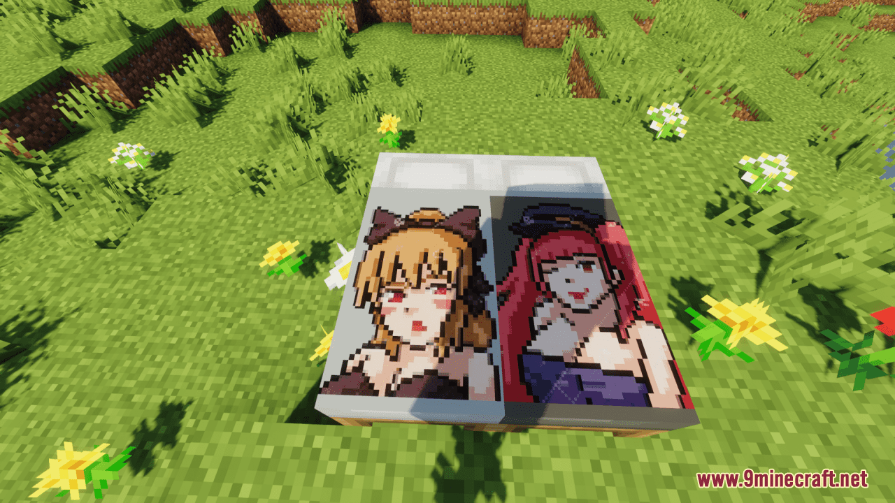 Anime Bed Overlays Resource Pack (1.20.4, 1.19.4) - Texture Pack 2