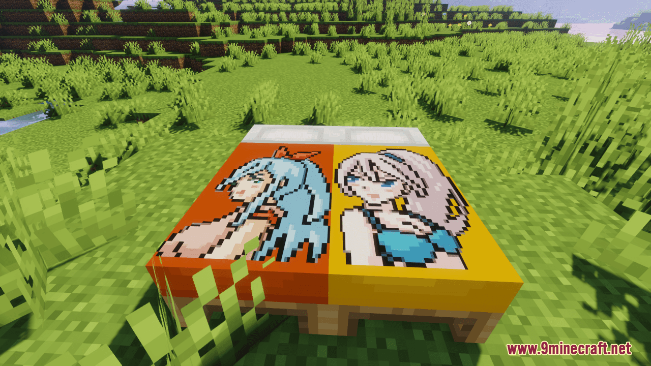 Anime Bed Overlays Resource Pack (1.20.4, 1.19.4) - Texture Pack 5