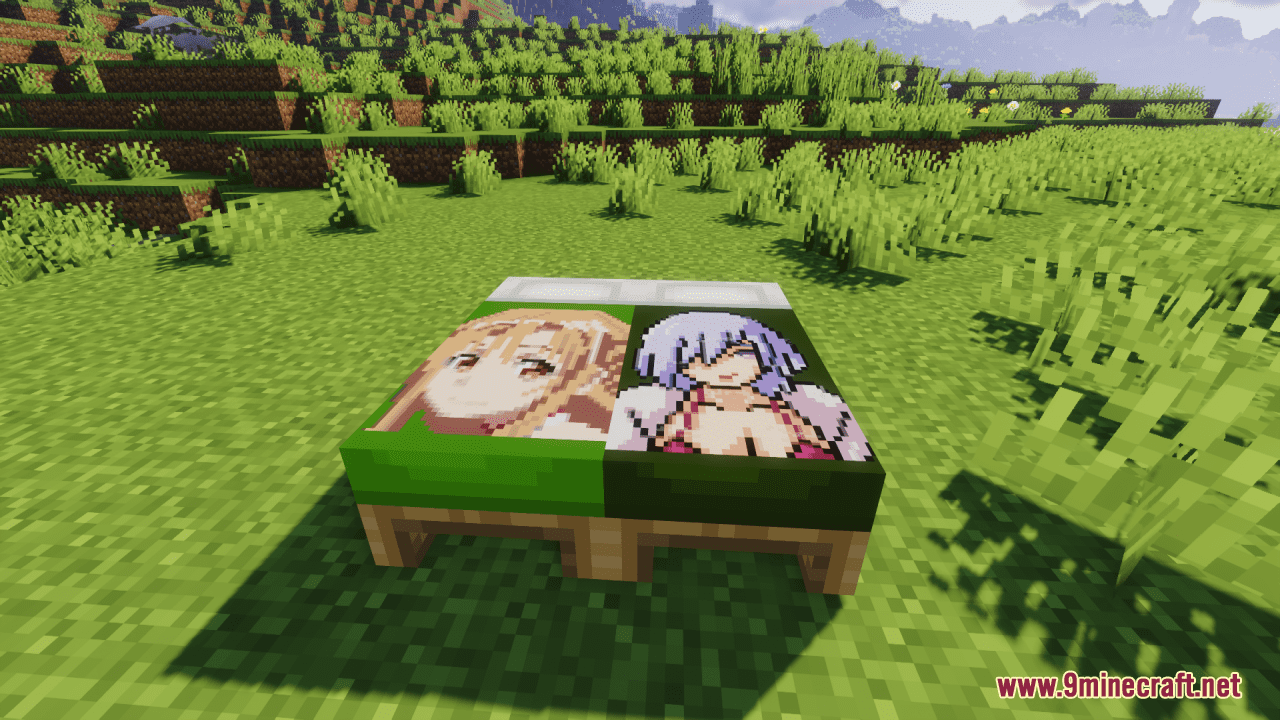 Anime Bed Overlays Resource Pack (1.20.4, 1.19.4) - Texture Pack 6