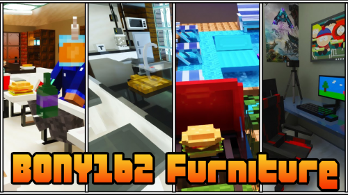 BONY162 Furniture Addon (1.20, 1.19) – MCPE/Bedrock Mod Thumbnail